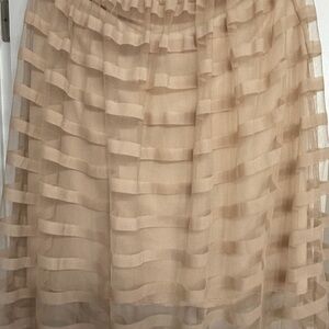 Chic Layered Beige A-Line Skirt